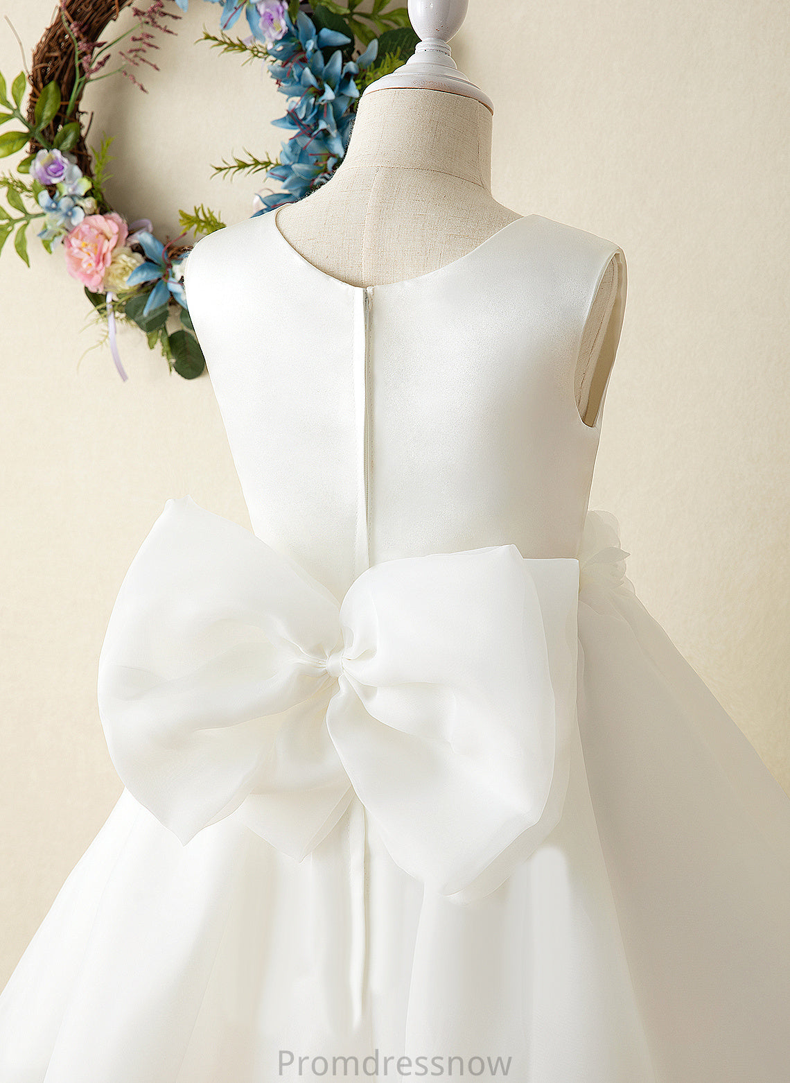 Dress Knee-length Sleeveless Stella Organza Flower Scoop Neck Flower Girl Dresses Girl A-Line -