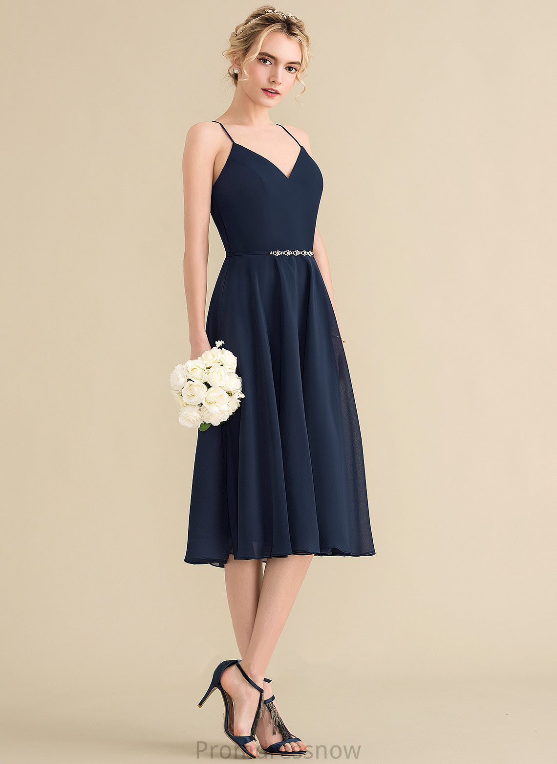 With Beading Chiffon Nicola Knee-Length V-neck Homecoming Dresses A-Line Dress Sequins Homecoming