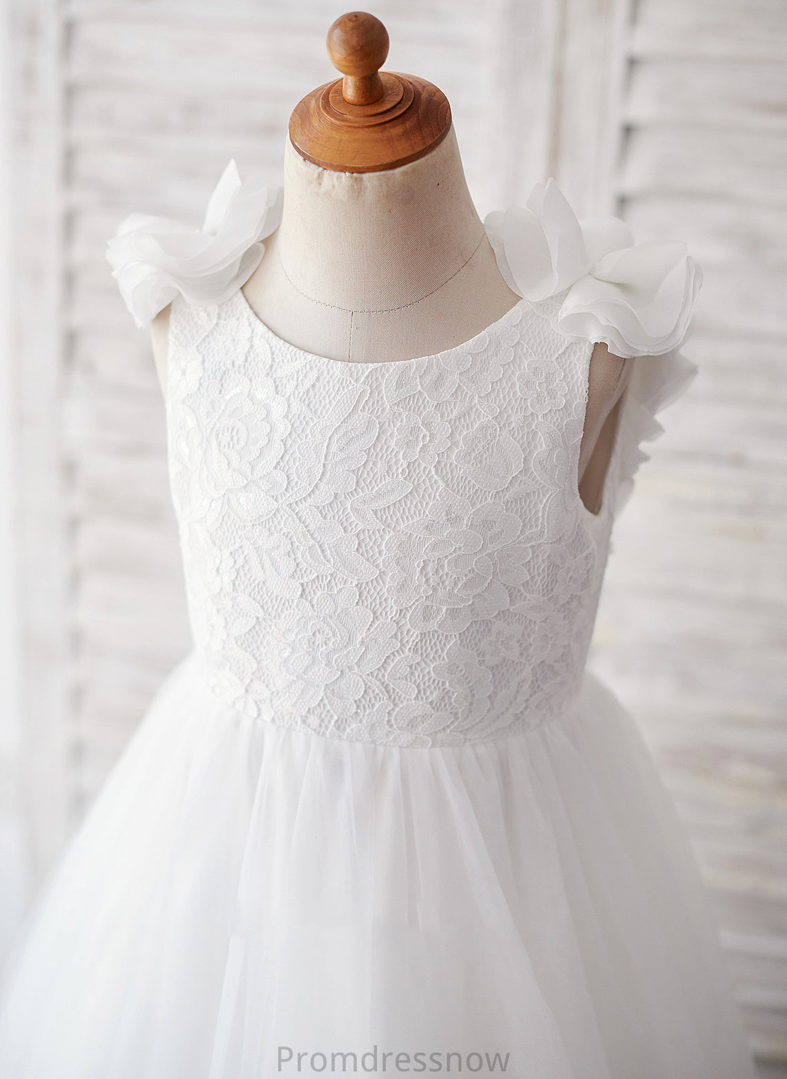 Flower Neck Sleeveless With Girl Scoop - Ball-Gown/Princess Flower Girl Dresses Train Dress Thea Tulle/Lace Sweep Flower(s)