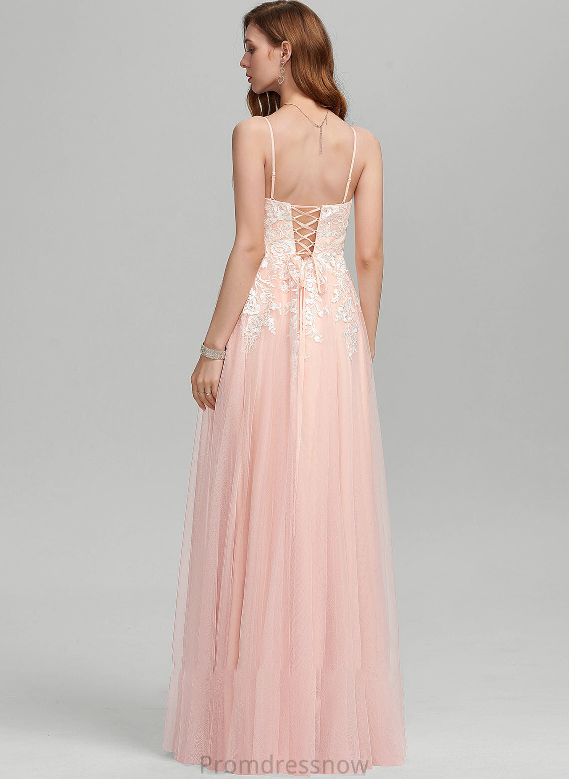 With Maud Ball-Gown/Princess Prom Dresses Sweetheart Floor-Length Sequins Tulle