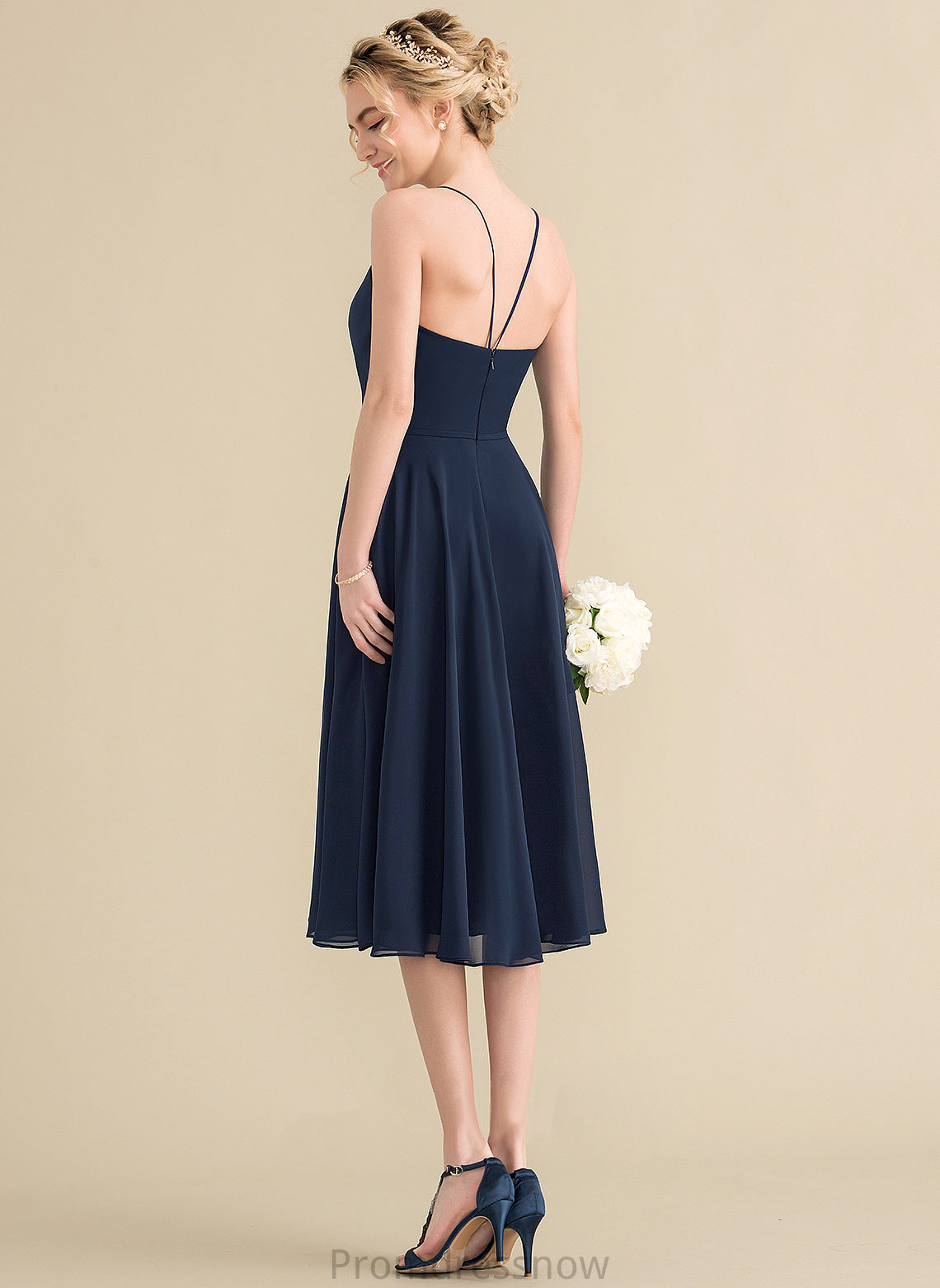 With Beading Chiffon Nicola Knee-Length V-neck Homecoming Dresses A-Line Dress Sequins Homecoming