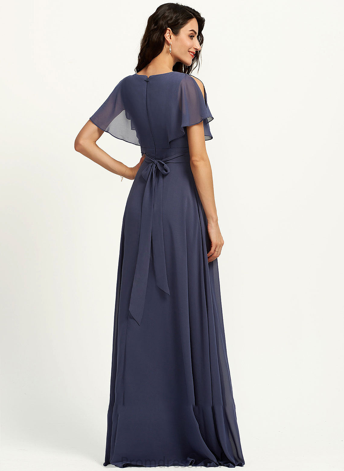 V-neck Straps Neckline Fabric Length A-Line Floor-Length Silhouette Maria Sleeveless Sweetheart Floor Length Bridesmaid Dresses