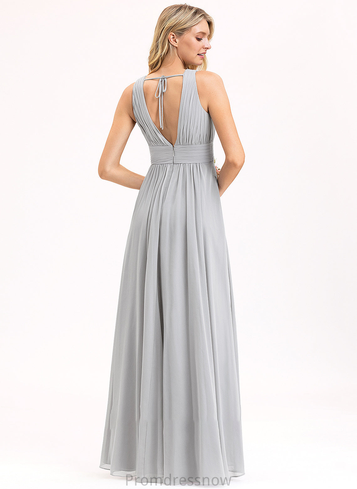 Embellishment A-Line Fabric V-neck Bow(s) Silhouette Ruffle Length Floor-Length Neckline Pockets Elisabeth Bridesmaid Dresses