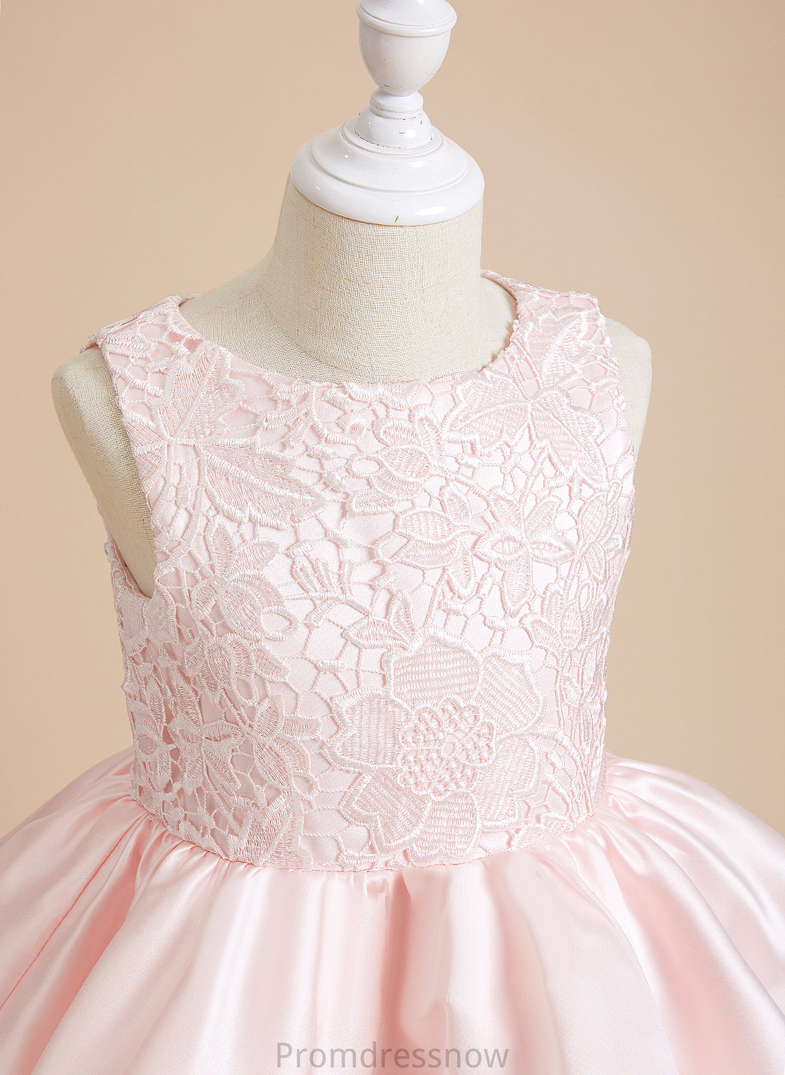 Dress Flower Girl Dresses Scoop Satin/Lace Neck Short/Mini Girl A-Line Flower Sleeveless Dana -