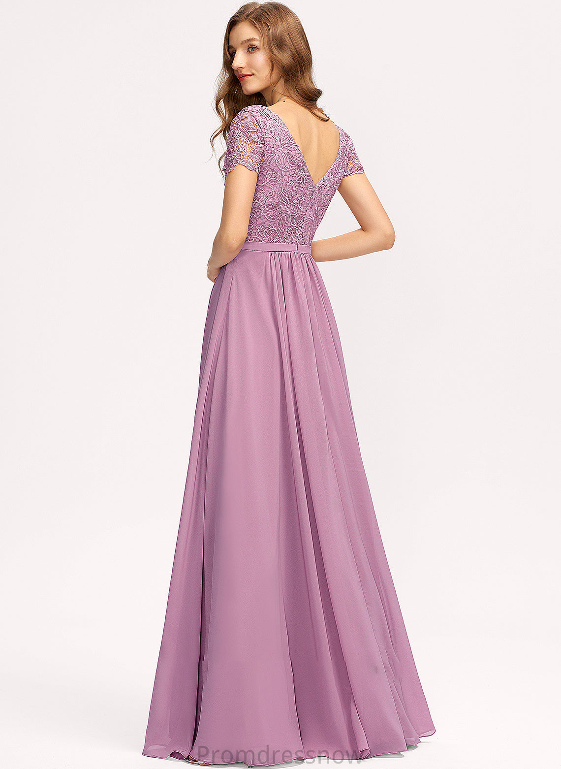 Length Embellishment SplitFront Floor-Length V-neck A-Line Fabric Silhouette Neckline Ida Sleeveless V-Neck Bridesmaid Dresses