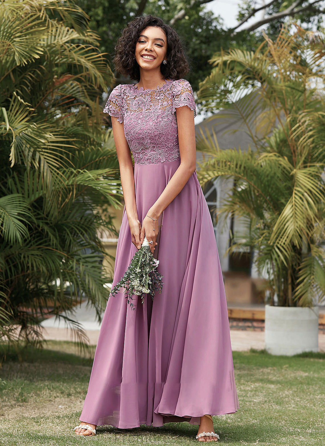 Silhouette Pockets ScoopNeck Length Fabric Floor-Length Embellishment Neckline A-Line Ashly Floor Length A-Line/Princess Bridesmaid Dresses