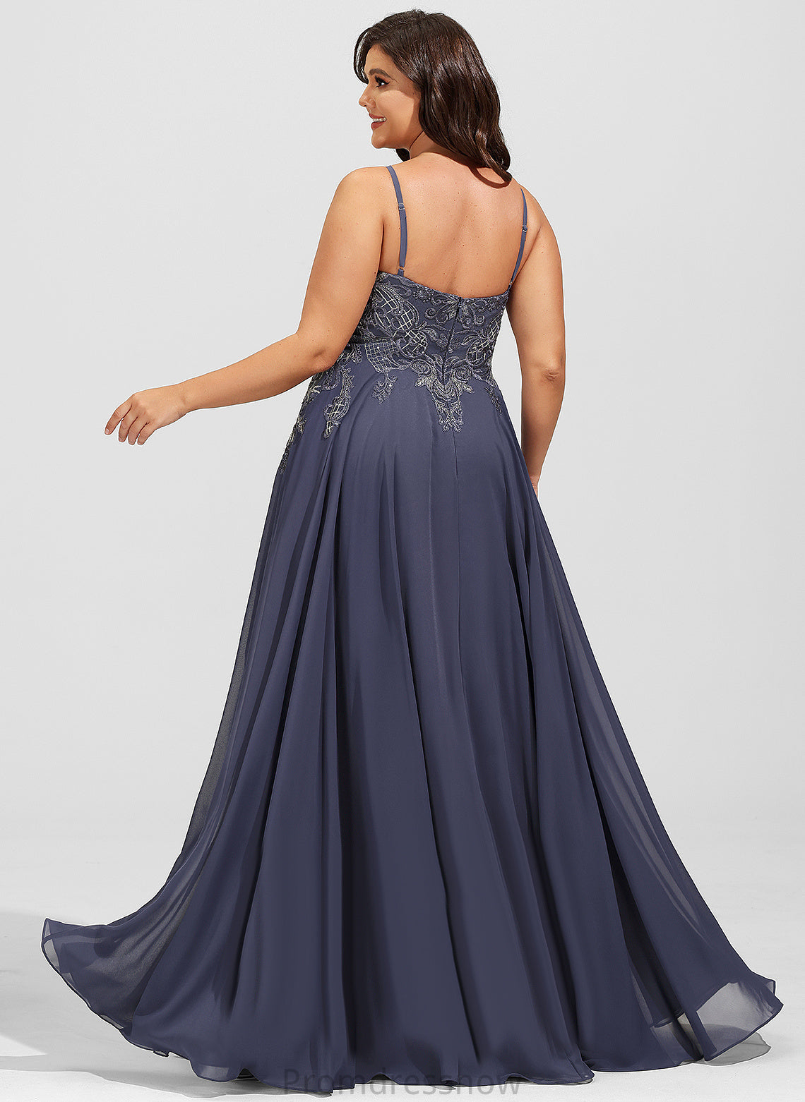 With Prom Dresses Scoop Chiffon A-Line Brooklyn Floor-Length Sequins