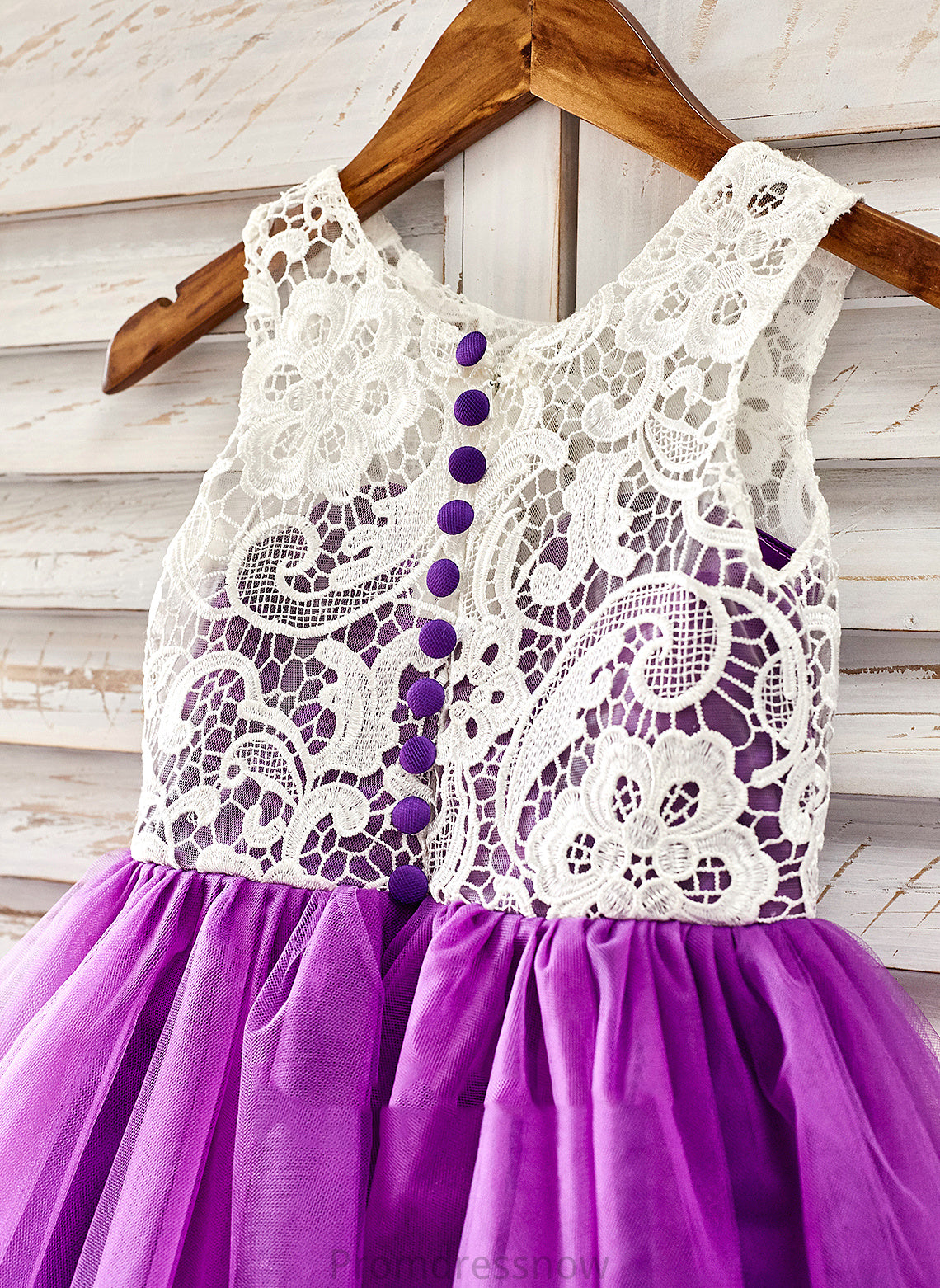 With Tulle Flower Sleeveless A-Line Neck Flower Girl Dresses - Knee-length India Scoop Girl Dress Lace