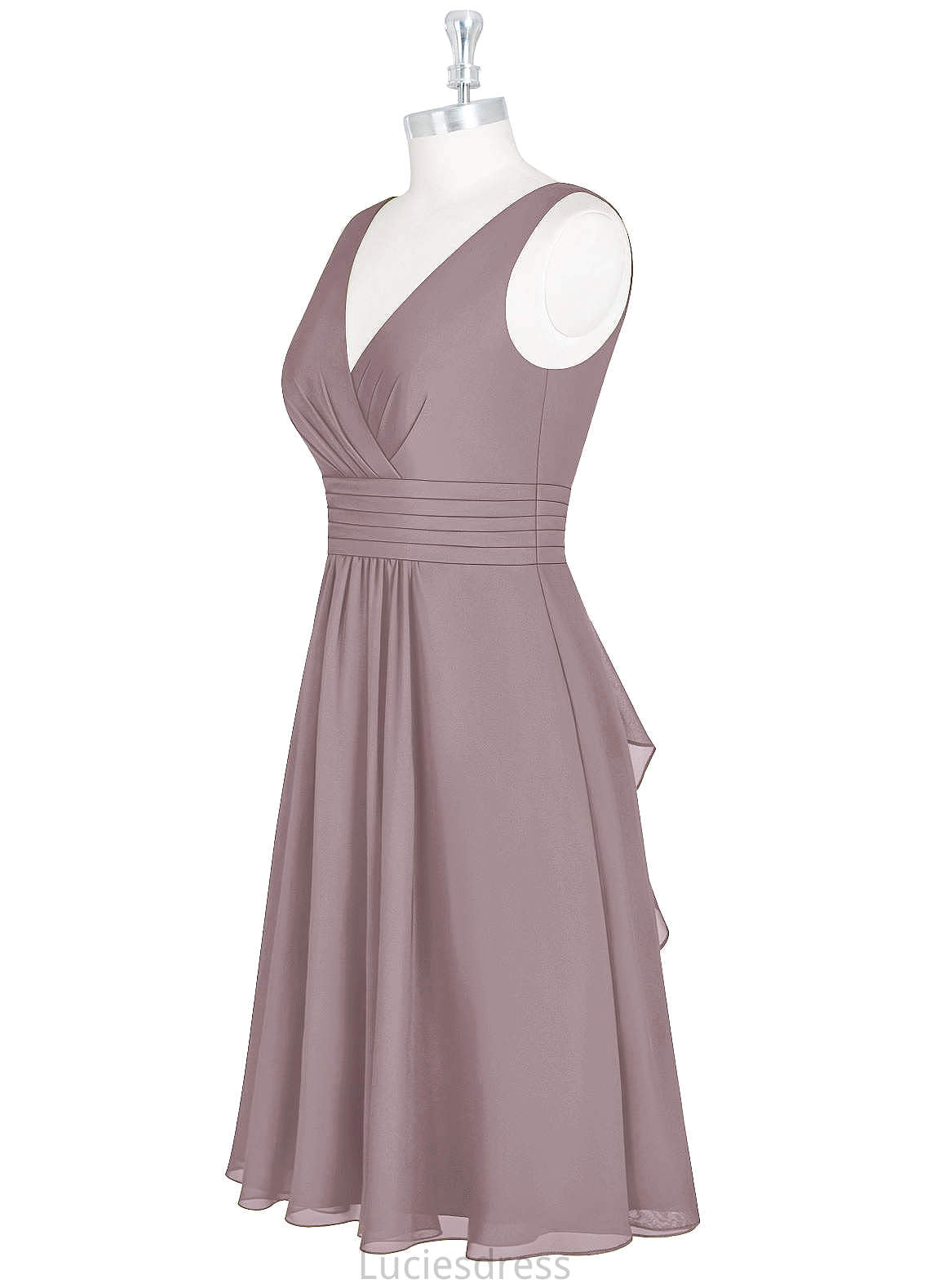 Whitney Sleeveless Floor Length Natural Waist V-Neck Spaghetti Staps Bridesmaid Dresses