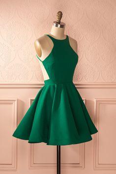 Backless Green With Arabella Homecoming Dresses Pleats HF10623