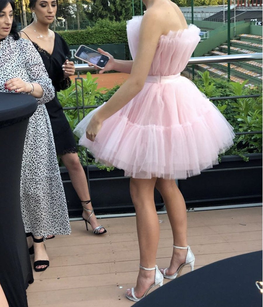 PINK TULLE SHORT DRESS Paris Homecoming Dresses HF10849