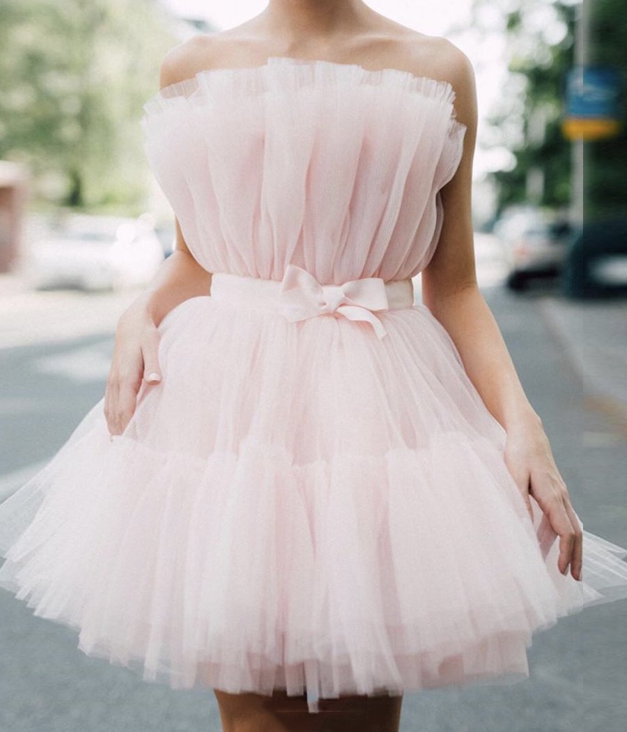 PINK TULLE SHORT DRESS Paris Homecoming Dresses HF10849