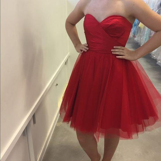 Princess Short Sweetheart Delaney Homecoming Dresses Red HF11933