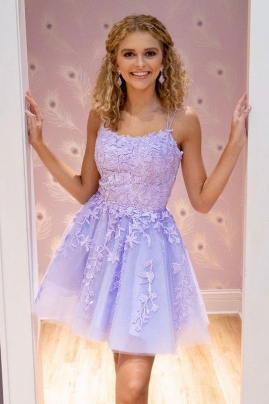 PURPLE TULLE COCKTAIL Homecoming Dresses Rihanna DRESS HF12809