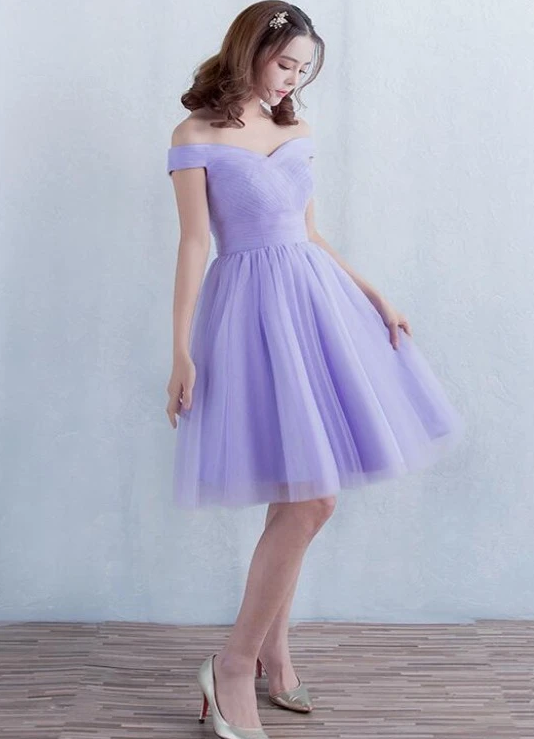 Adorable Lavender Short Tulle Homecoming Dresses Sofia HF13534