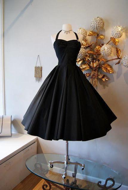 Vintage Black Homecoming Dresses Annabel Short HF13967