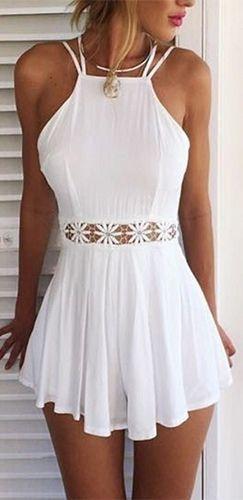 White Spaghetti Aniyah Lace Homecoming Dresses Strap Halter Open Back Cut Out Waist Pleated Short HF1533