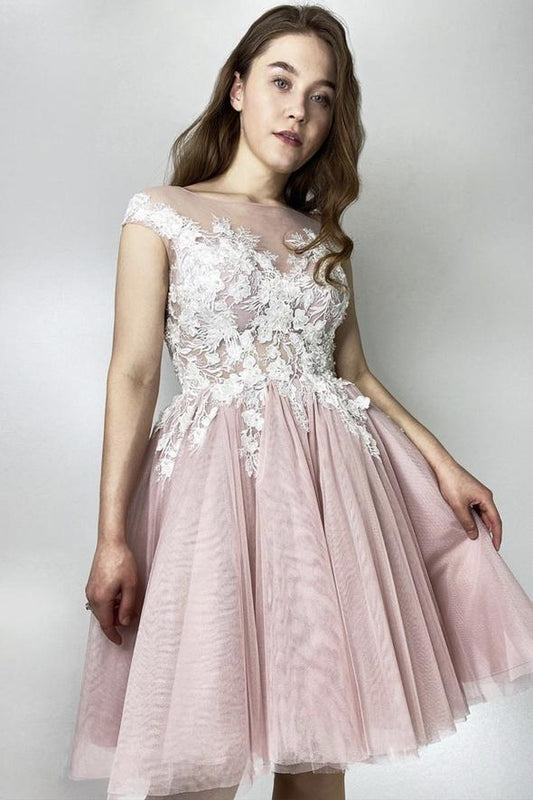 Cute Short Homecoming Dresses Simone Lace A Line HF20571