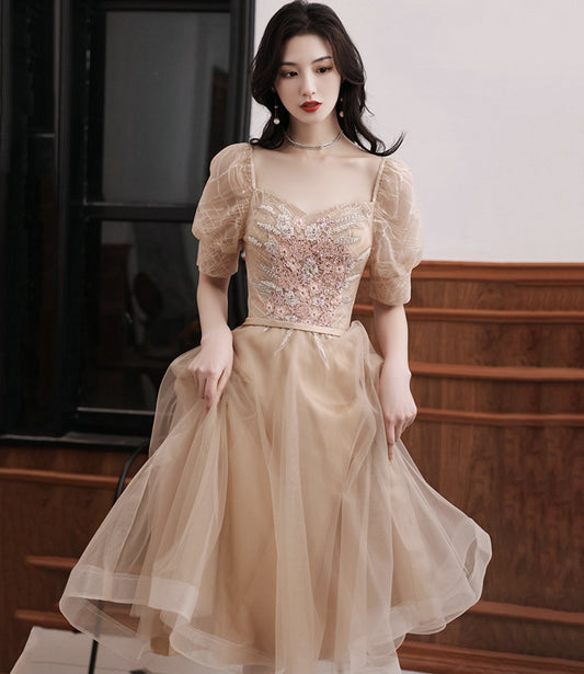 Genevieve Homecoming Dresses CUTE TULLE SHORT A LINE HF23401