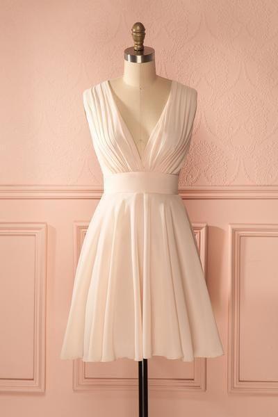 Terri Chiffon Homecoming Dresses Deep V Neck HF23631