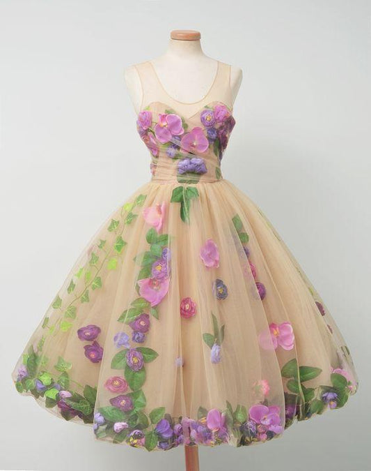 Ball Gown Floral Homecoming Dresses Chelsea HF24261