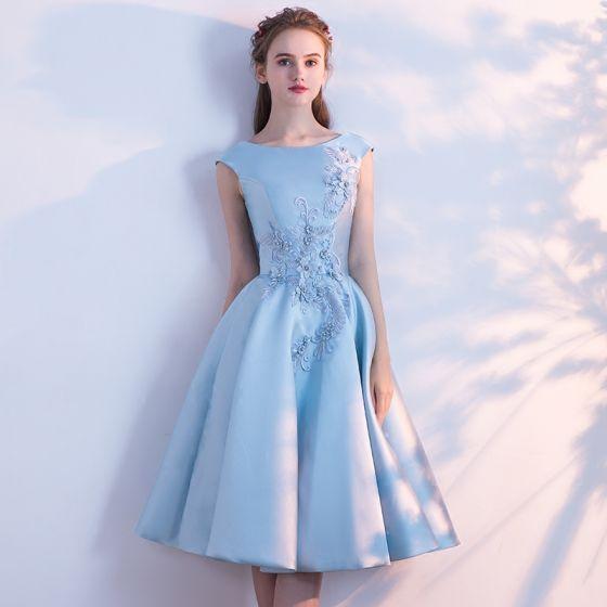 Beautiful Homecoming Dresses Joyce Sky Blue Graduation Dresses HF2476