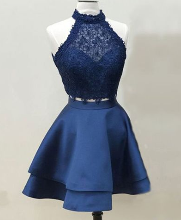 Dominique Homecoming Dresses Two Piece Navy Blue HF2608