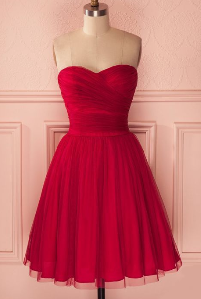 Red Sweetheart Ruches Short Fashion Sexy Party Dress Custom Natalie Homecoming Dresses Made Evening Dress HF2715