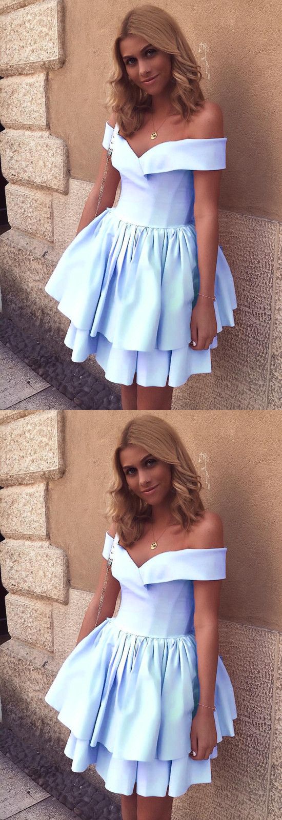 Baby Blue Short Salma Homecoming Dresses Cocktail Dresses Semi Formal Dress Short Dress Light Blue HF2824