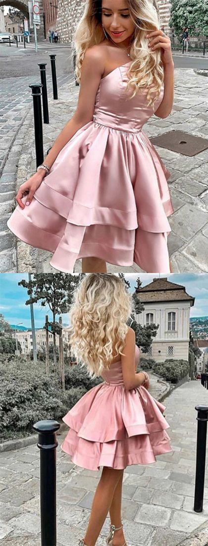 Short Party Pink Mara Homecoming Dresses Dresses HF3139