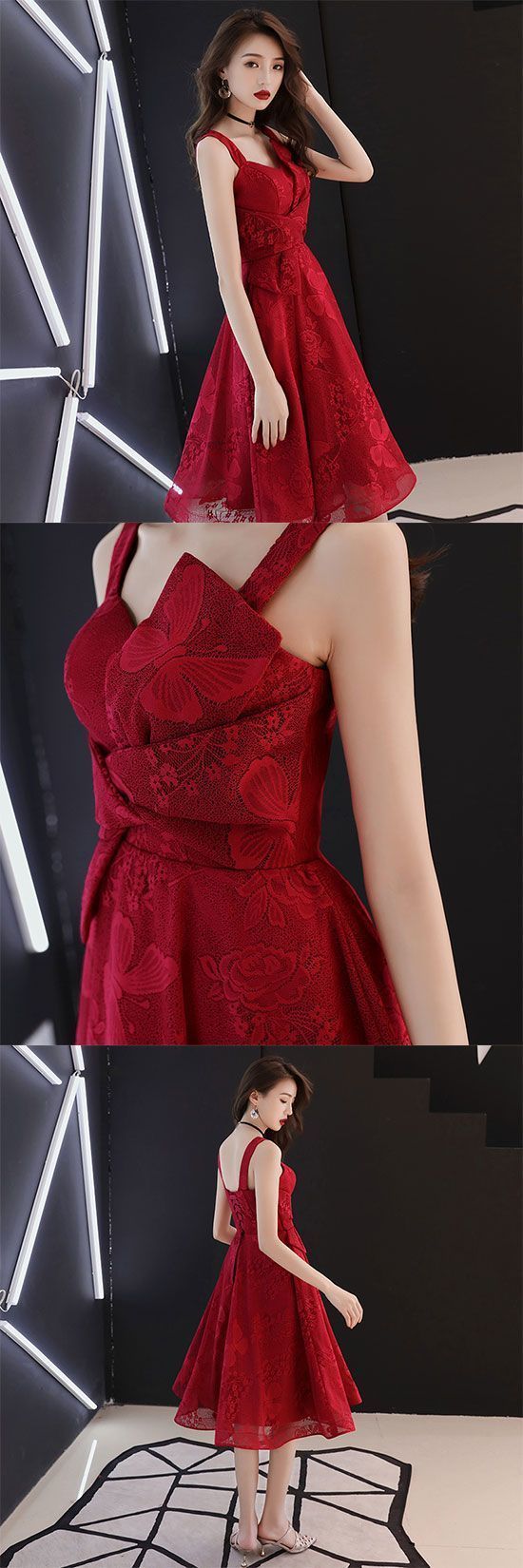 Cute Kit Homecoming Dresses Burgundy Short Dress HF3140