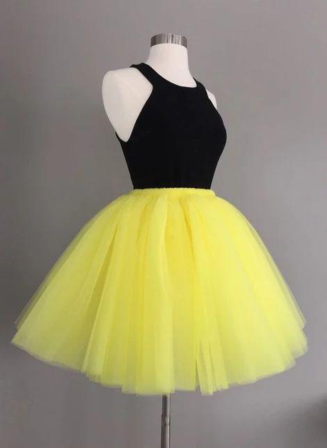 Yellow Homecoming Dresses Ada Tulle HF4176