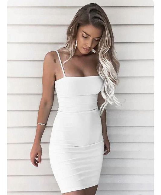 White Short Homecoming Dresses Iris HF4182