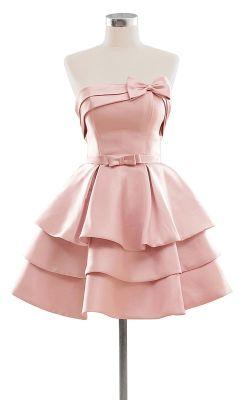 With Pink Leanna Homecoming Dresses Bowknot HF4551