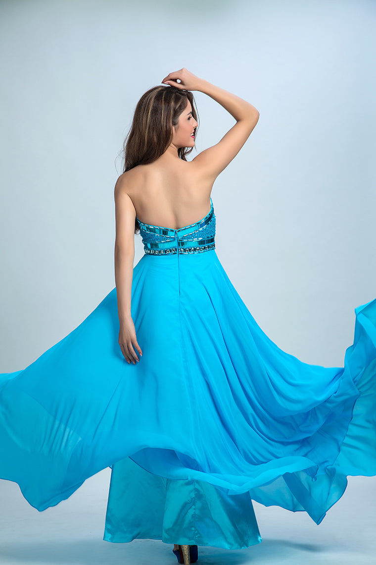 2024 Prom Dresses A Line Sweetheart Floor Length Chiffon